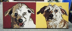 Warhol style 2 panels- Gallery Wrap Stretched Canvas